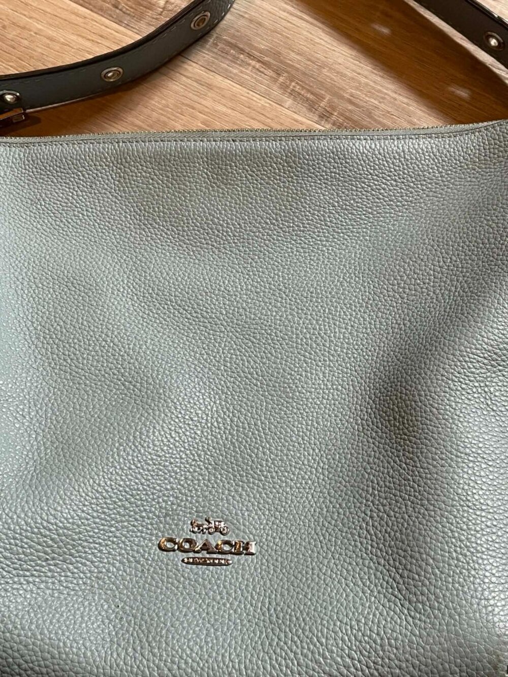 COACH Women's Small Dufflette in Natural Calf Leather Silver/Sage 21377 - Picture 4 of 13